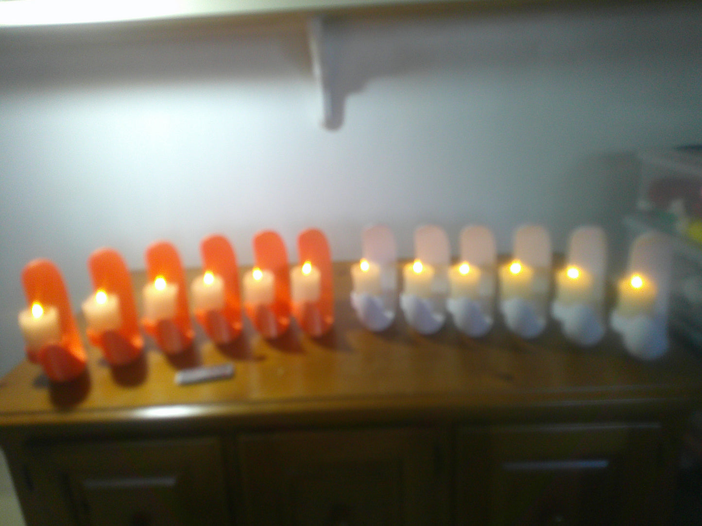 3D Printed Moon with electric candle.