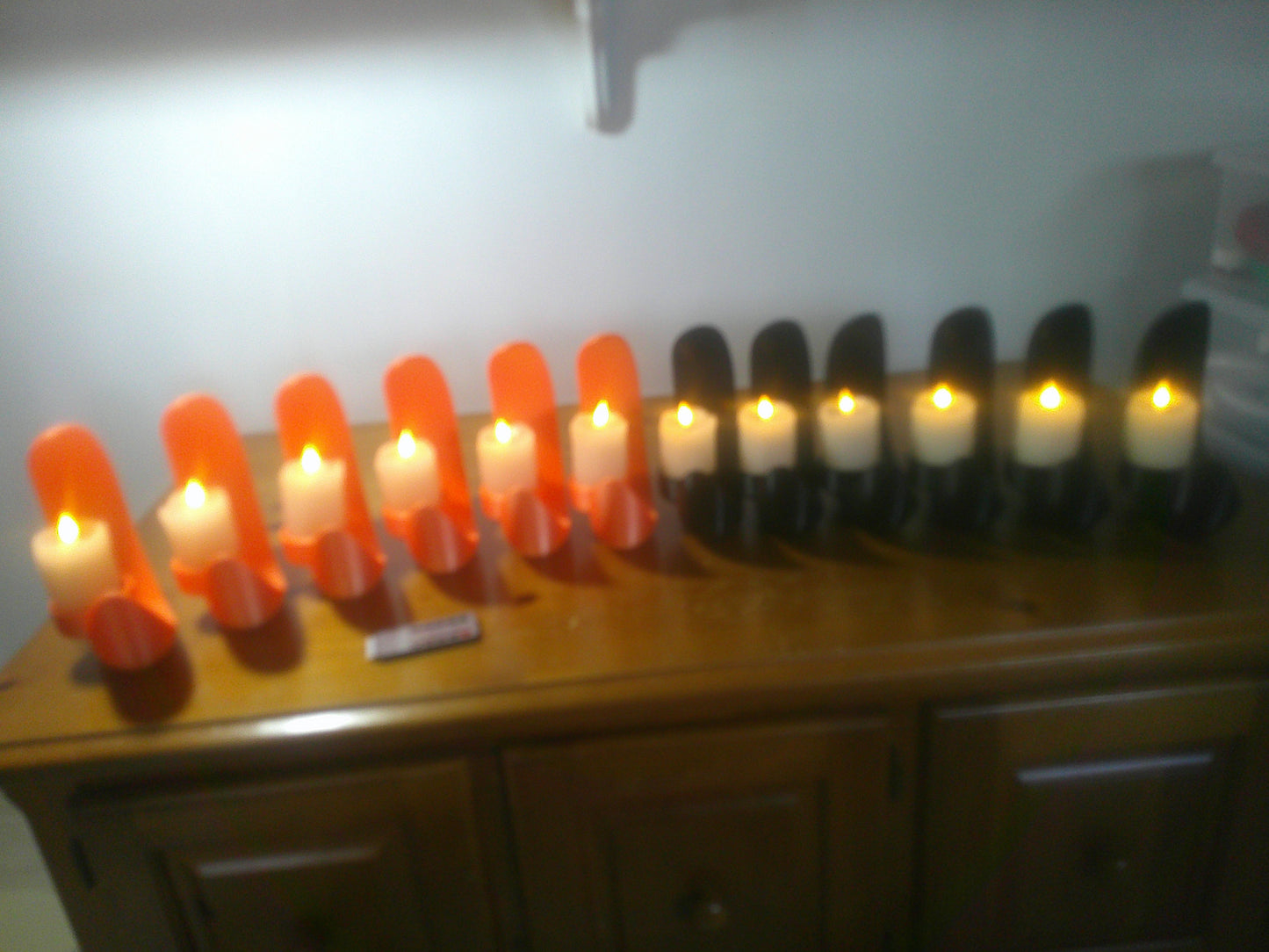 3D Printed Moon with electric candle.